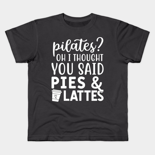 Pillates Coffee Funny Saying Kids T-Shirt by Graphicinsane